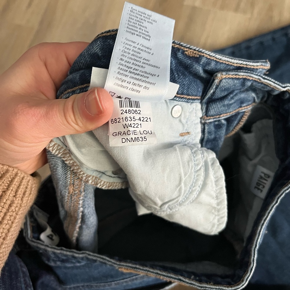 Paige Women's Leenah Ankle Raw Hem Jean Gracie Lou Size 27 - Picture 8 of 10